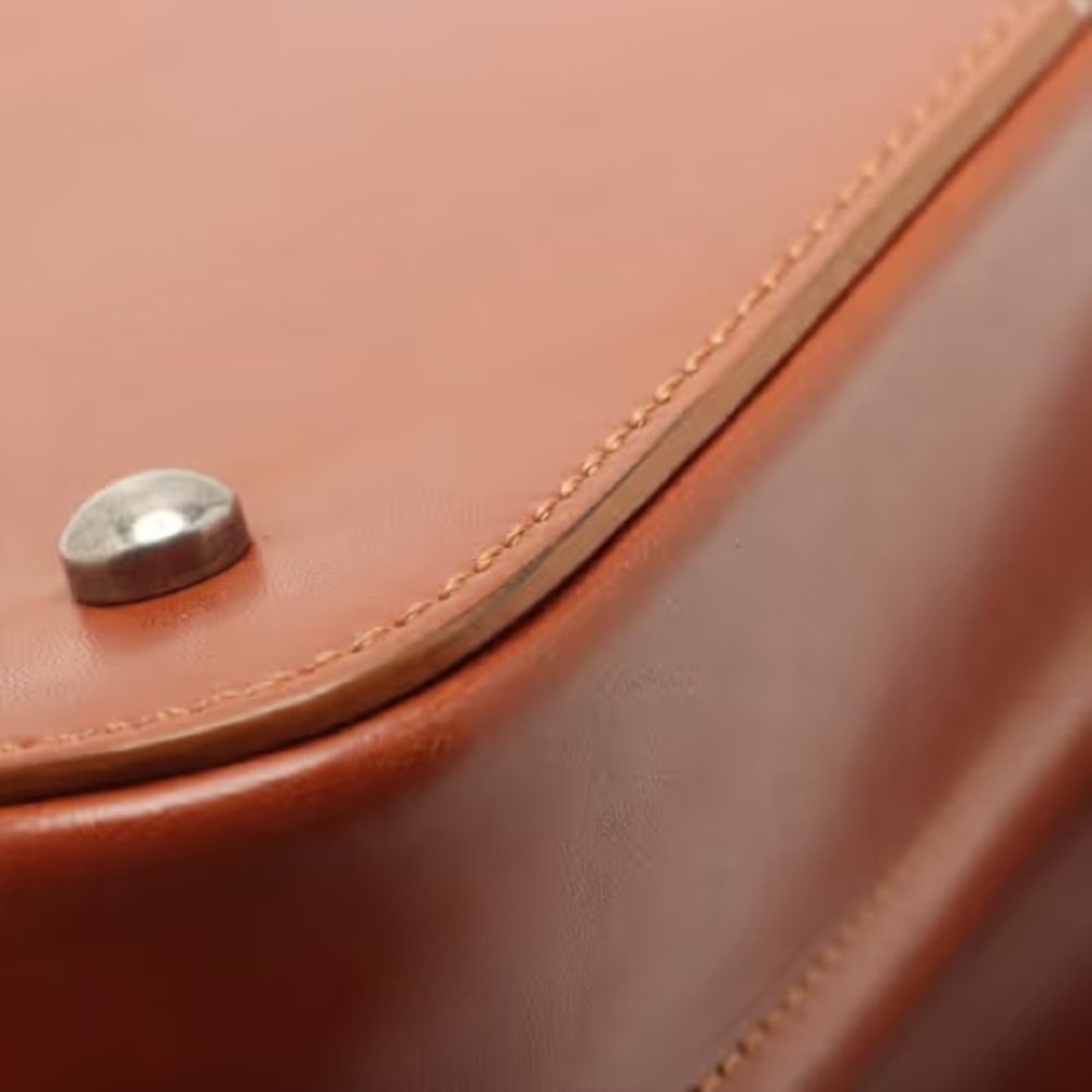 Authentic CHANEL country ride calf skin doctor bag camel leather satchel - Picture 6 of 16